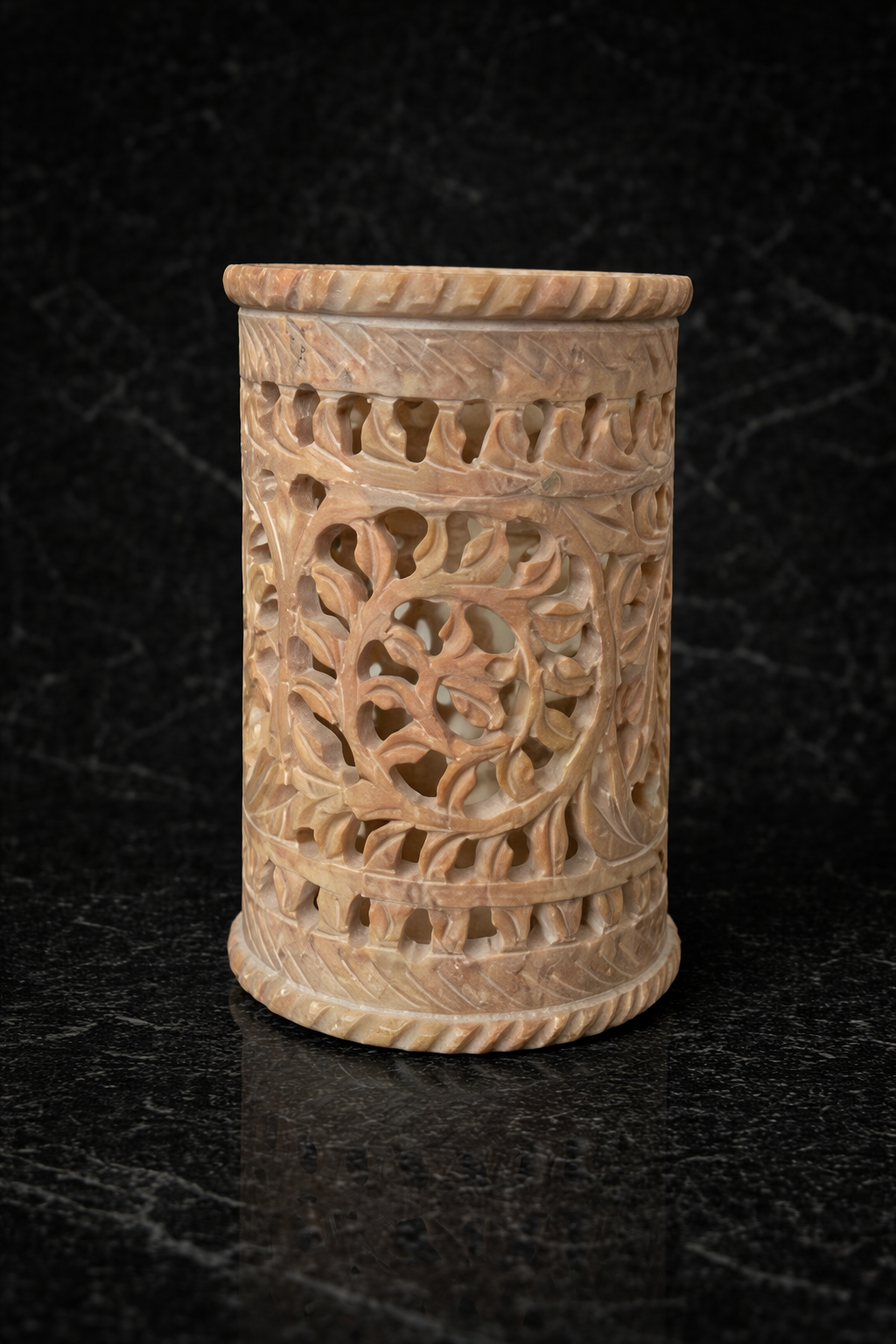Soapstone Flower Holder NZ | Hand Carved Stone Organizer
