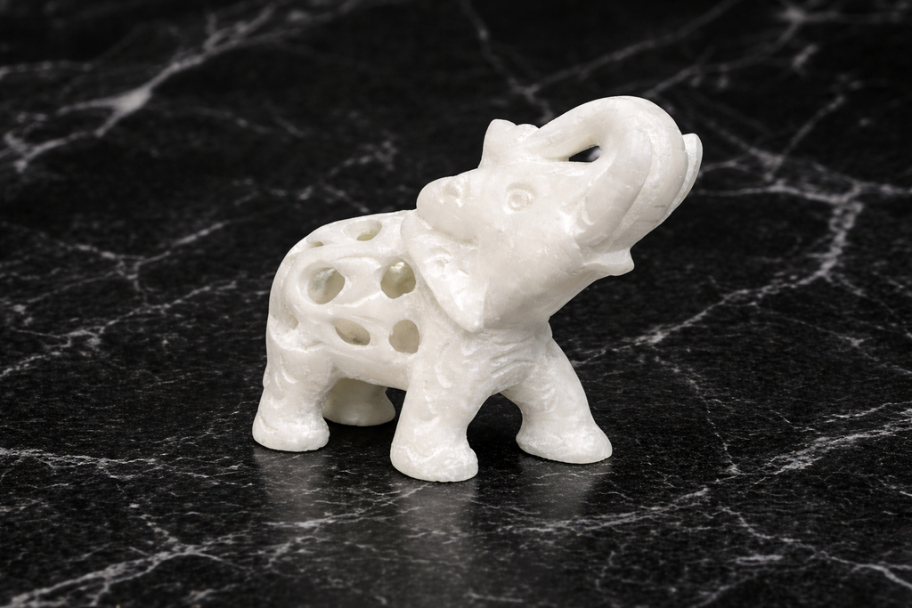 white marble elephant figurine carved elephant within elephant stone sculpture