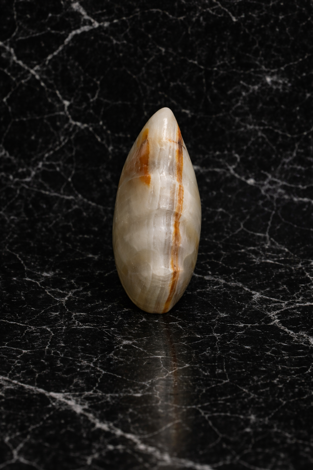 Hand-Carved Onyx Duck Figurine