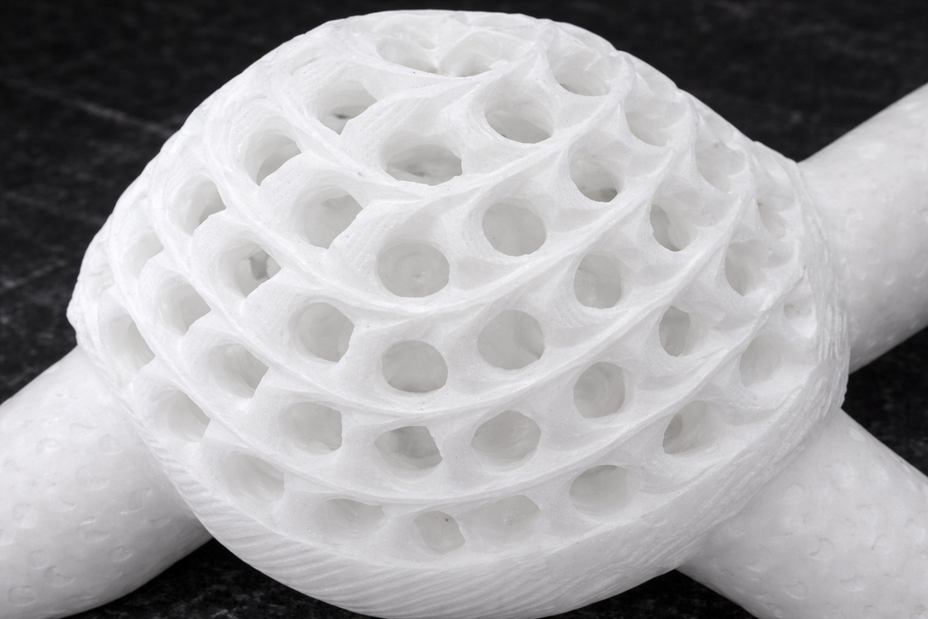 Close-up of decorative marble turtle figurine shell with detailed carving