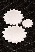 marble lotus decorative plate set NZ white stone trays 6 9 12 inch sizes