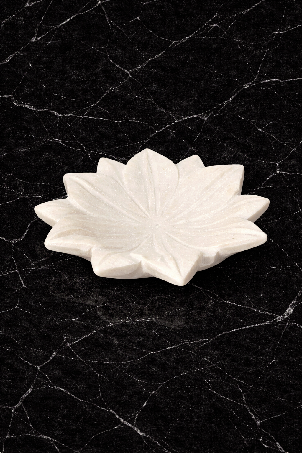 handcrafted marble lotus plate set entryway decor tray New Zealand home styling