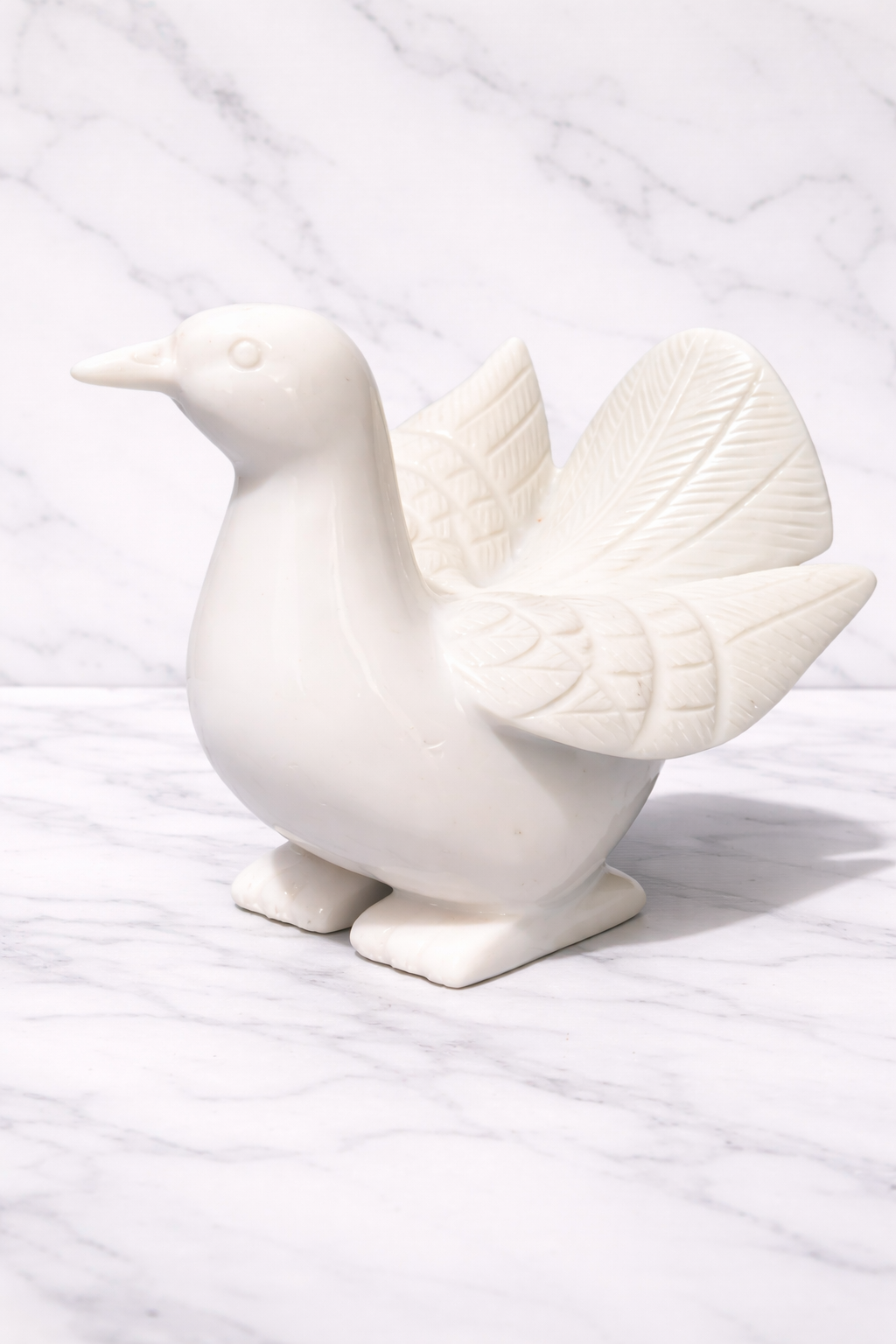 Luxury marble dove decor accent for living room