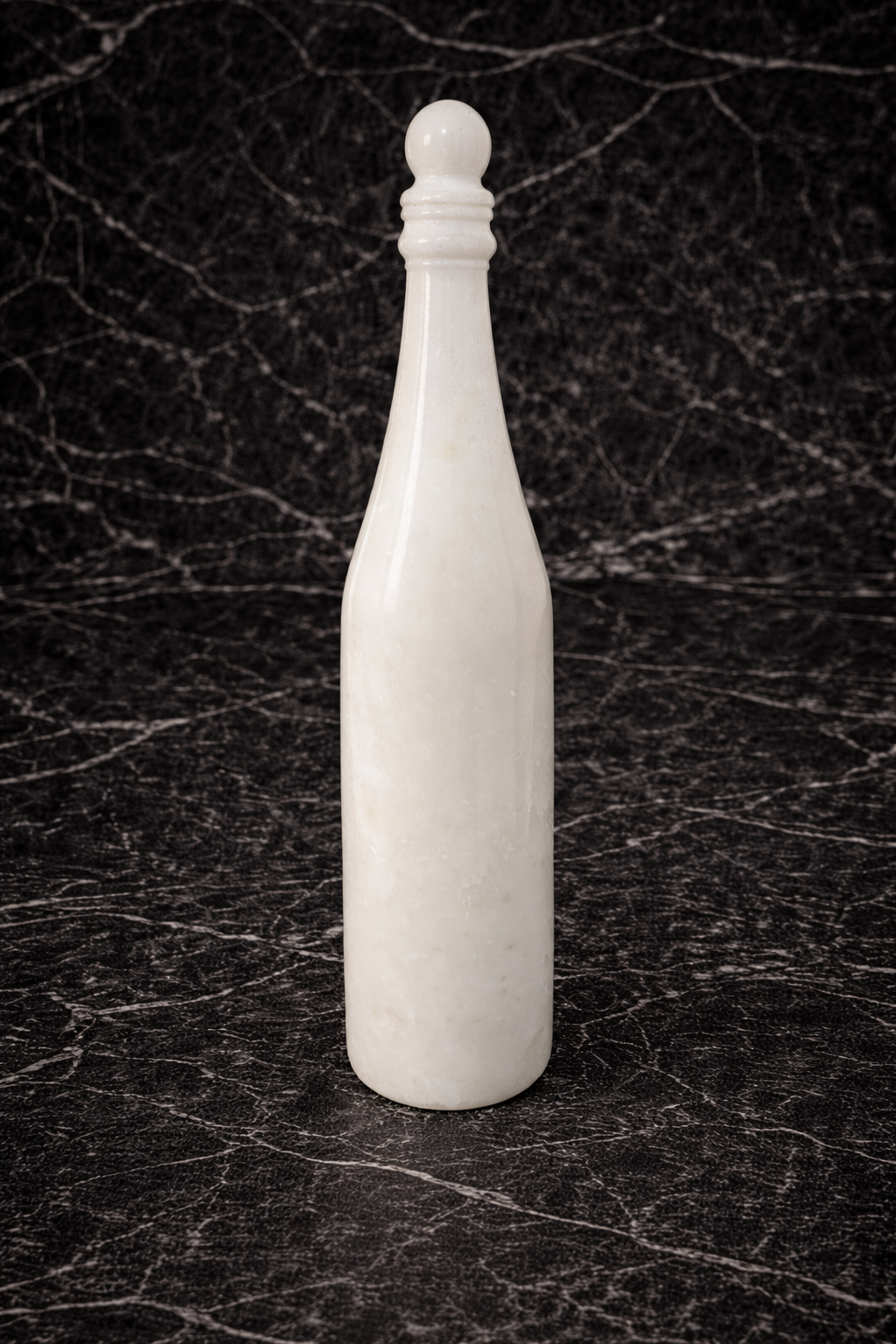 White marble wine bottle luxury home décor NZ