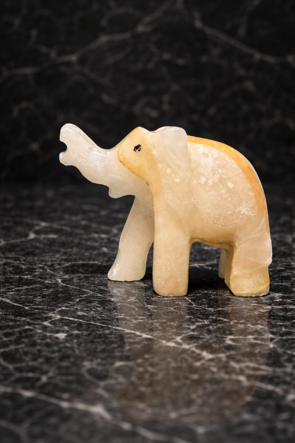 Onyx Elephant Decorative Figurine