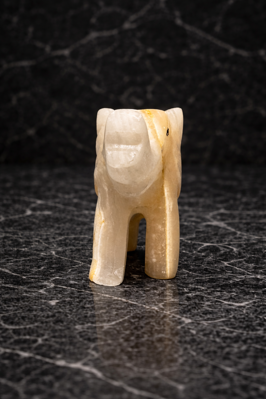 Onyx Elephant Decorative Figurine