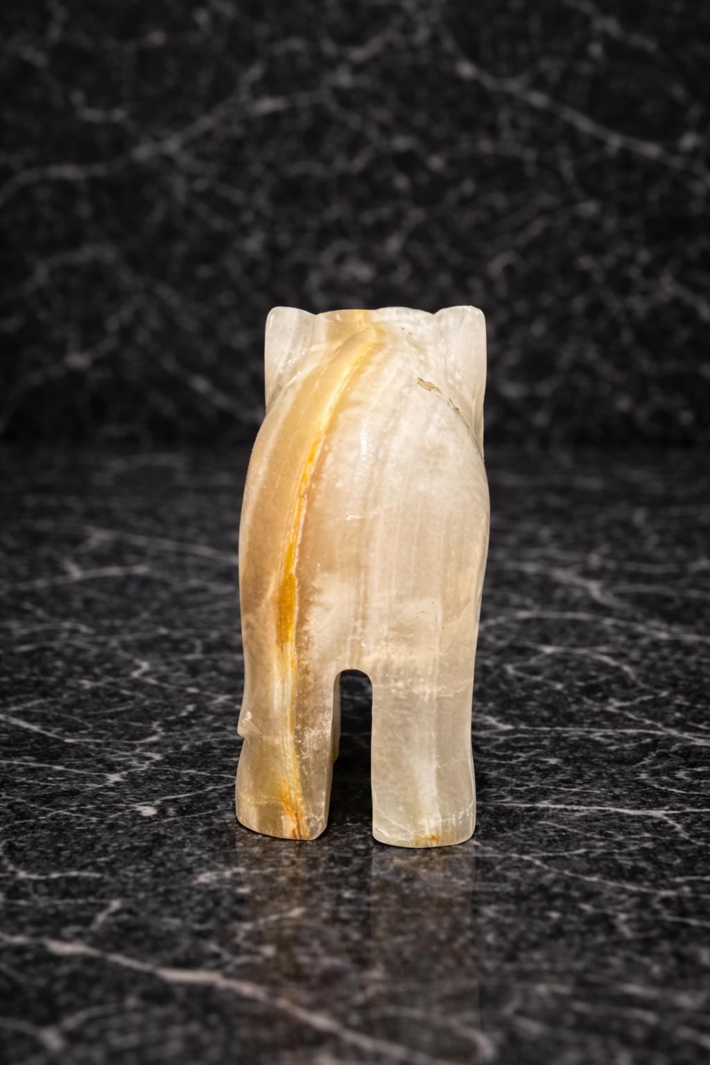 Onyx Elephant Decorative Figurine