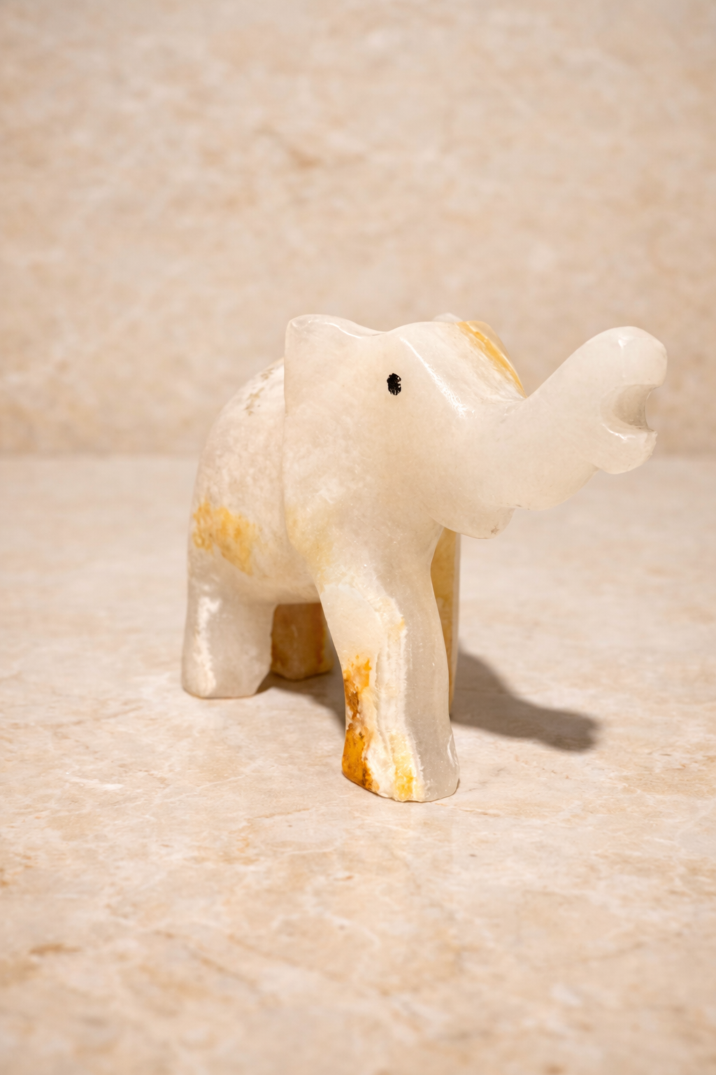 Onyx Elephant Decorative Figurine