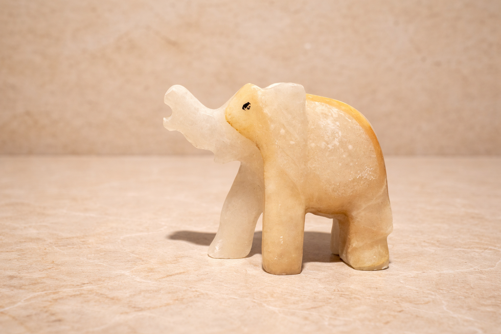 Onyx Elephant Decorative Figurine