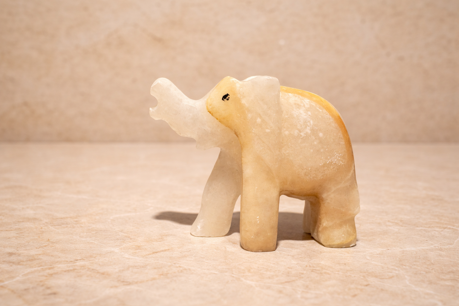Onyx Elephant Decorative Figurine