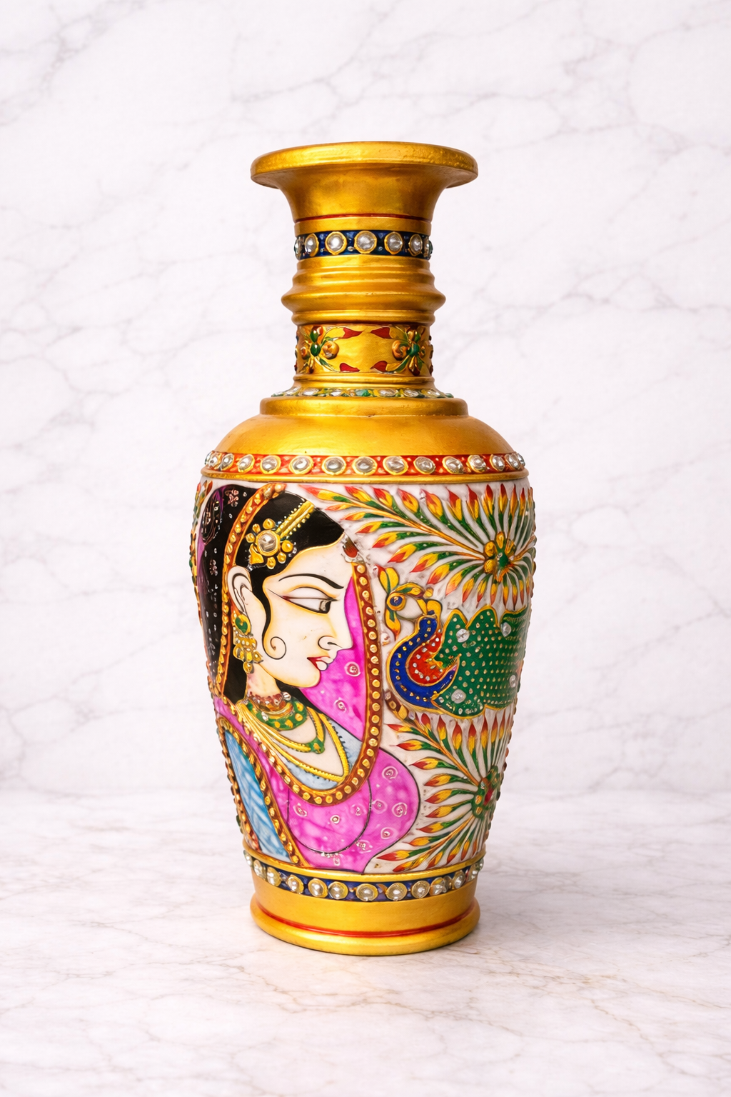 Hand-painted decorative vase