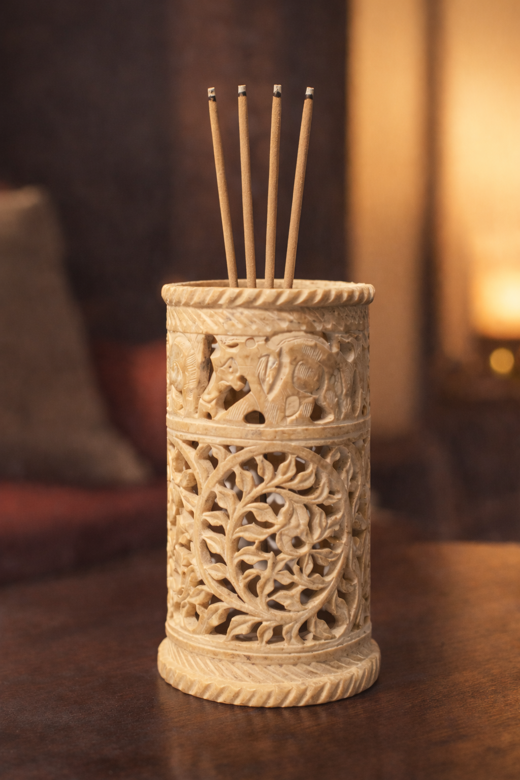 Natural stone carved holder used for incense display NZ