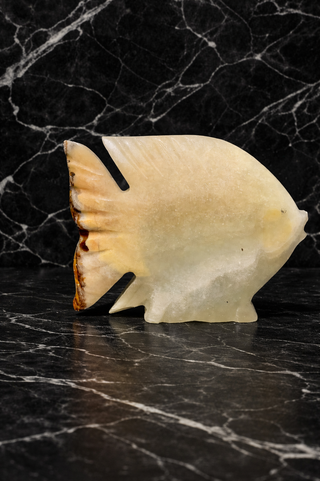 Onyx fish figurine