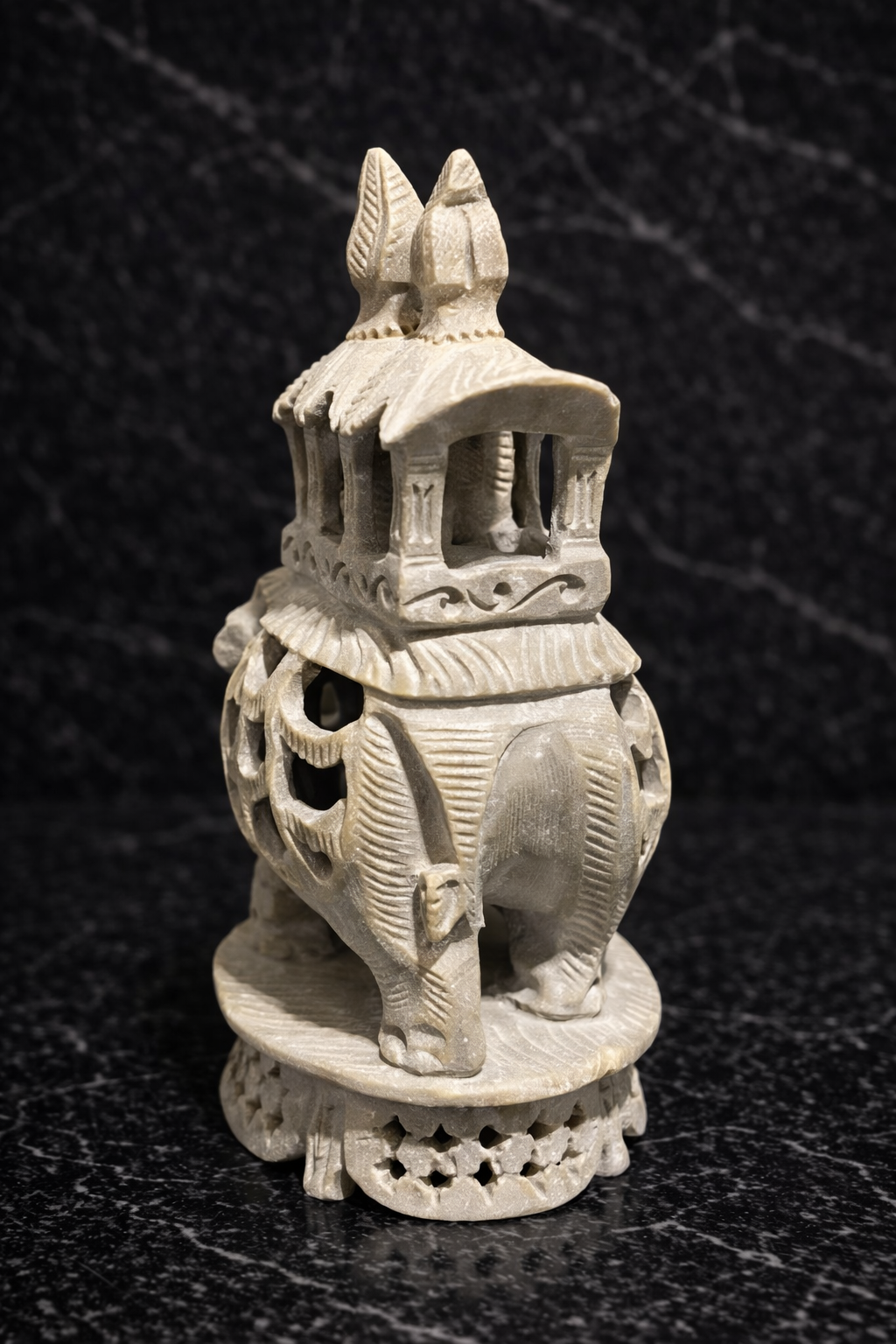 Rare view of soapstone elephant sculpture luxury home decor nz handcrafted stone figurine