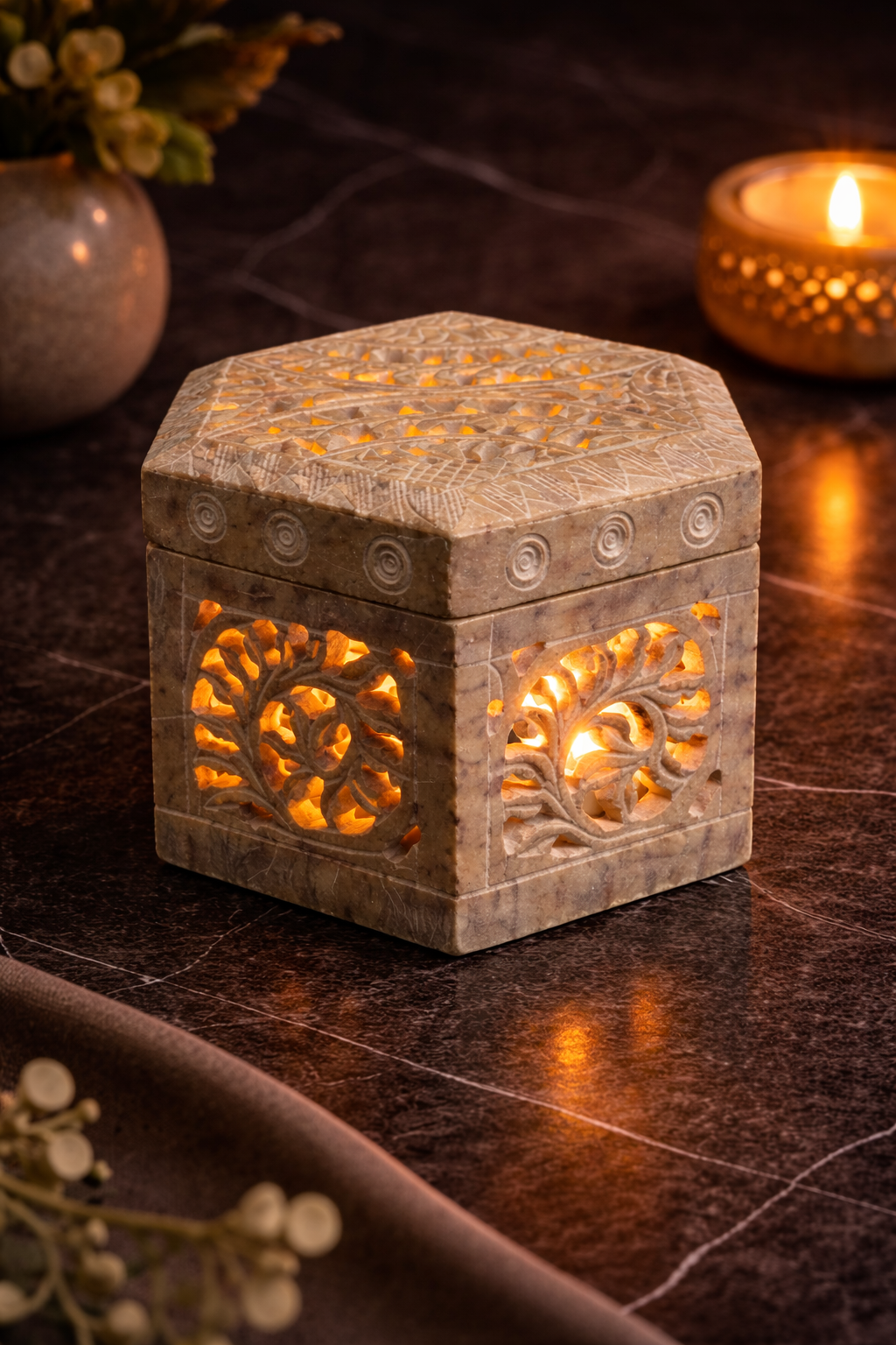 Soapstone Carved Box – Multi Use Decor & Storage NZ