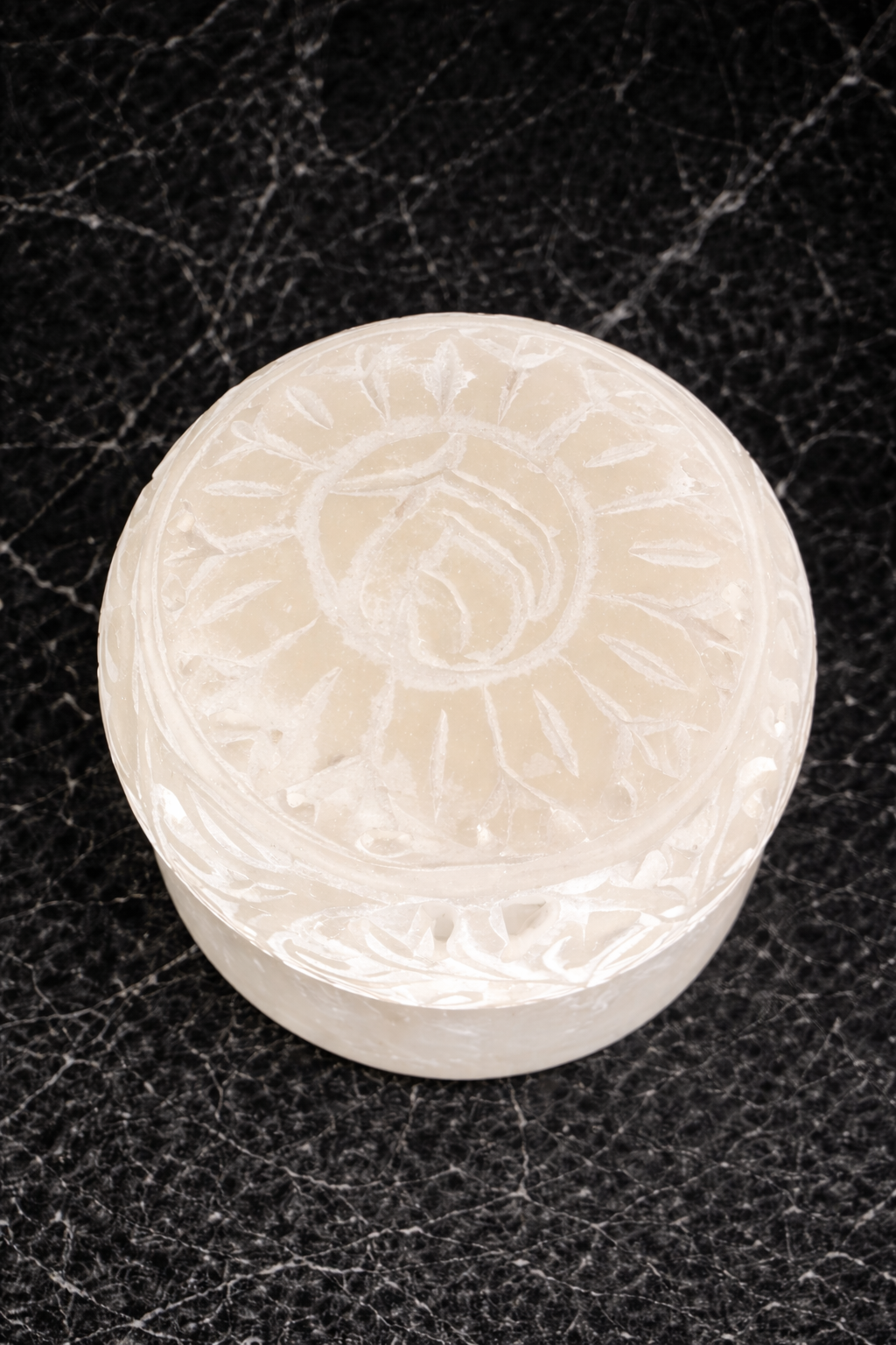 top view of marble tealight candle holder