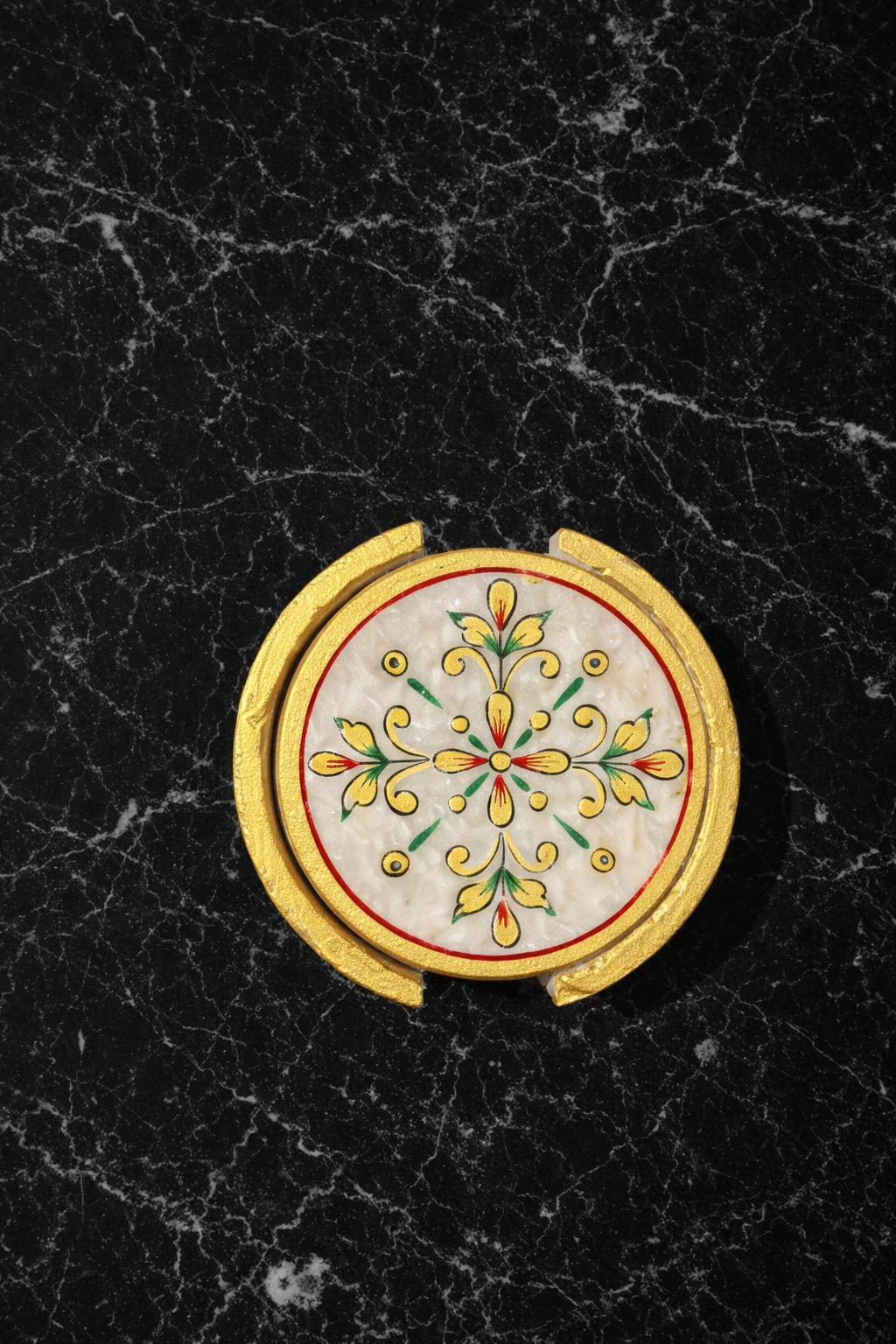 Hand-Painted Soapstone Coaster Set – Luxury Stone Drink Coasters NZ