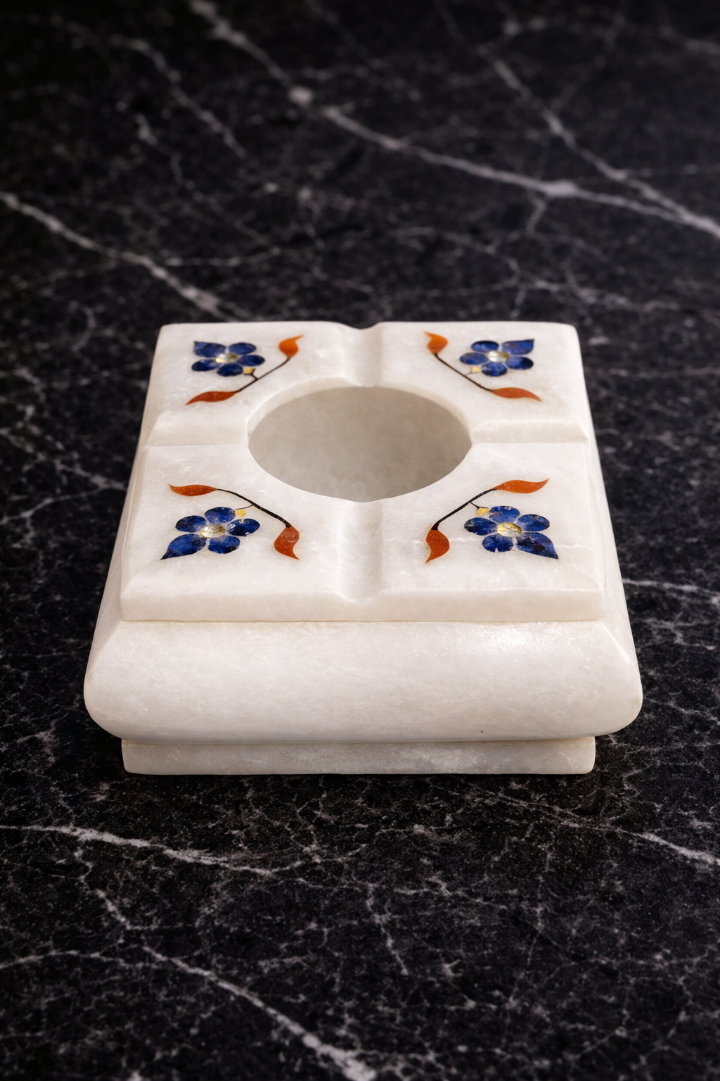 Luxury marble ashtray NZ for home bar and outdoor lounge decor nz