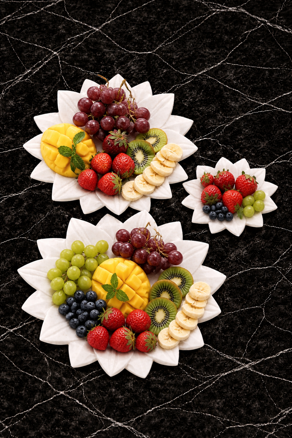 Marble Lotus Decorative Plate